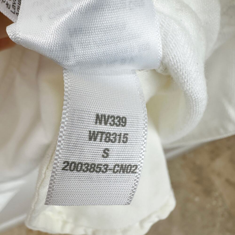 Madewell Denim Popover Dress Shift Pockets Casual Pure White Minimalist S NWT - Picture 14 of 14